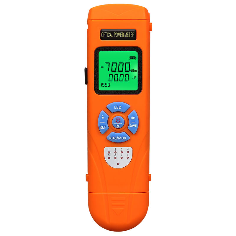 COMPTYCO AUA-C7/C5 شاحن مختبر الألياف الضوئية عالي الدقة مع مصباح LED وعداد RJ45 معدات الألياف الضوئية عداد الطاقة الضوئية الصغيرة