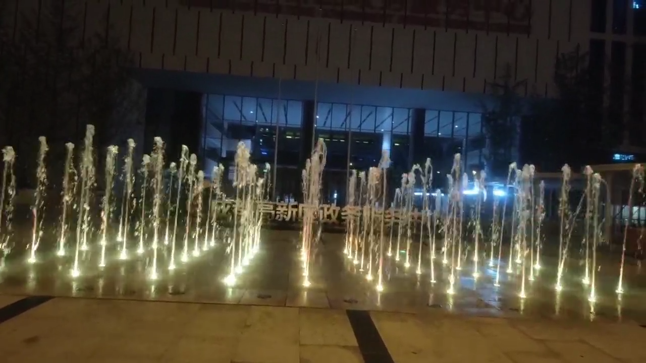 Dry square fountain series