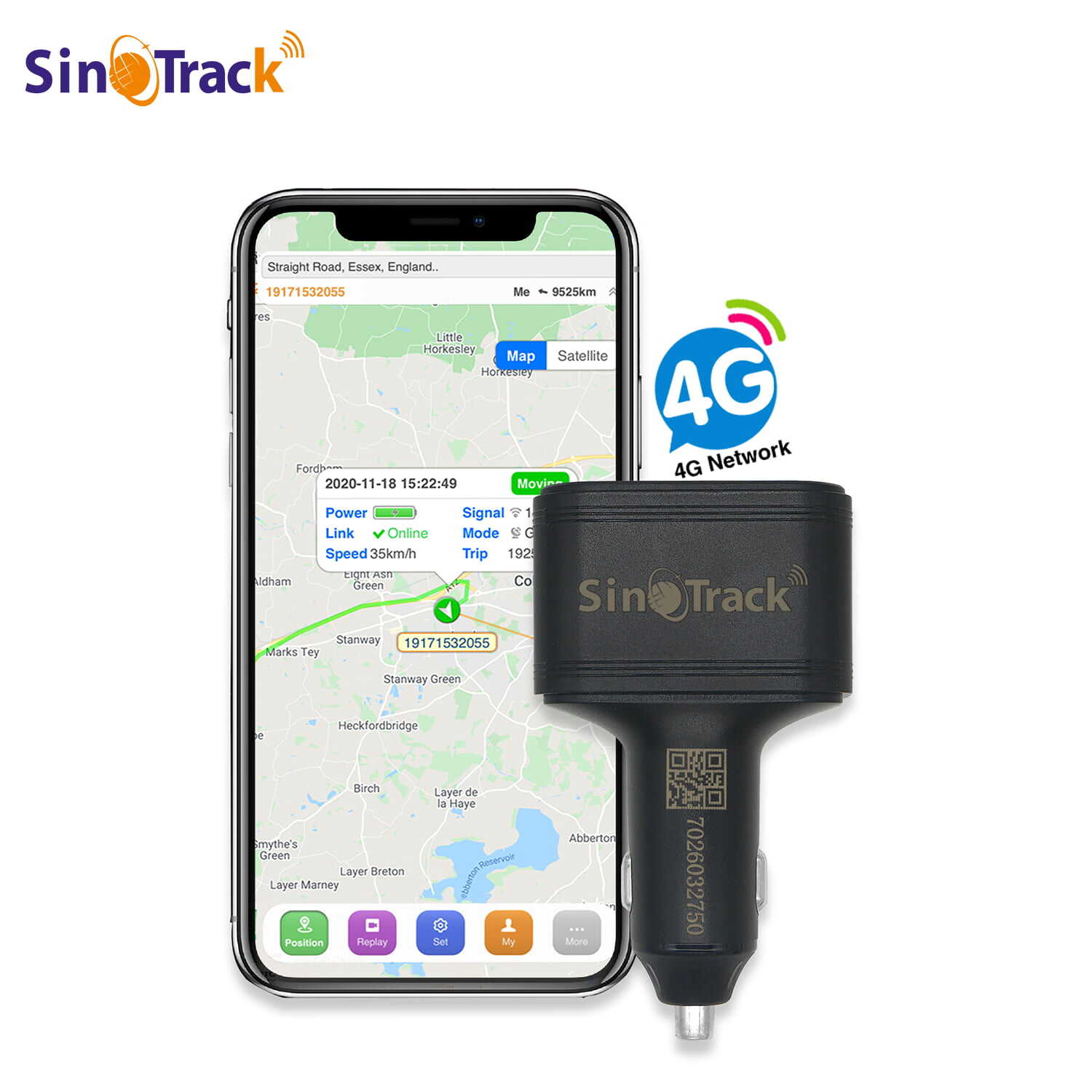 SinoTrack 4G GPS Tracker ST-909L Fast Digital Aluminium Type C Mini Dual USB Car Charger Free APP