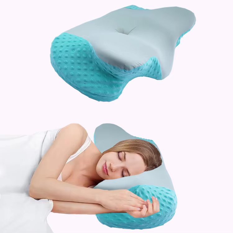 Sleeping Contour Ergonomic Memory Foam Pillow Slow Rebound Memory Foam Orthopedic Bed Pillow for Neck Pain and Shoulder Relief