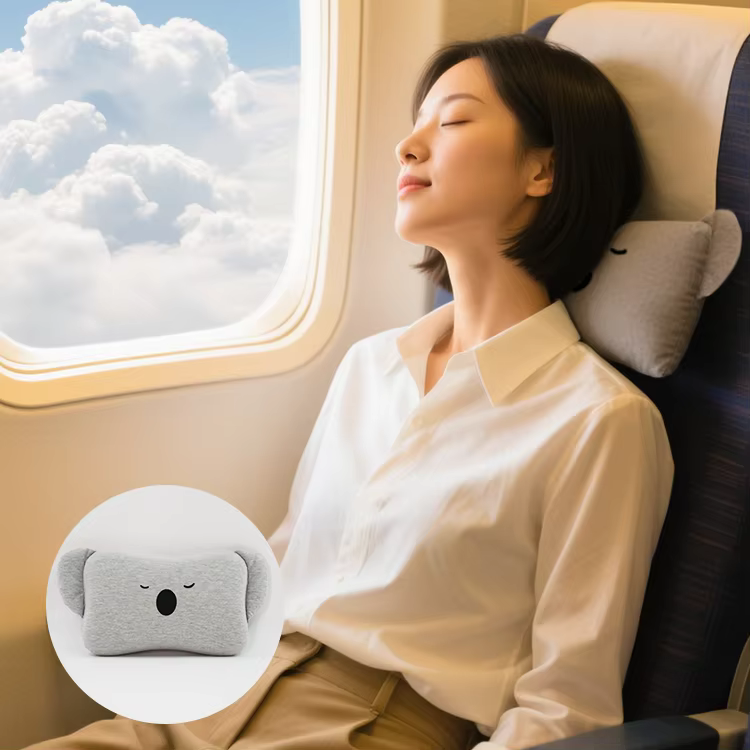 OEM Animal Shaped Magnetic Therapy Cloth Headrest Pillow Memory Foam Travel Neck Pillow Comfortable Sleep Airplane Pillow