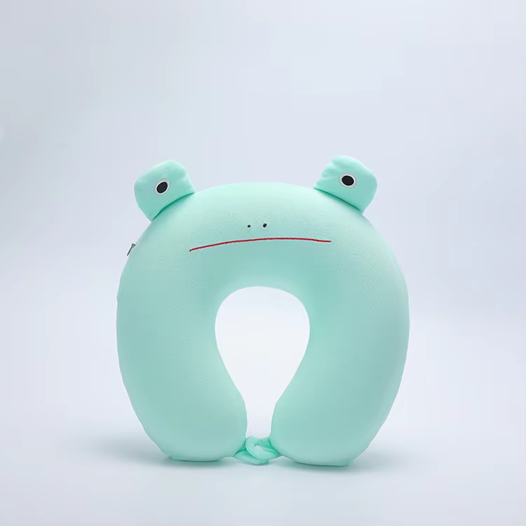 Slow Rebound Memory Foam Animal U-shaped Pillow Customization Portable Soft Neck Warp Support Travel Pillow for Kids