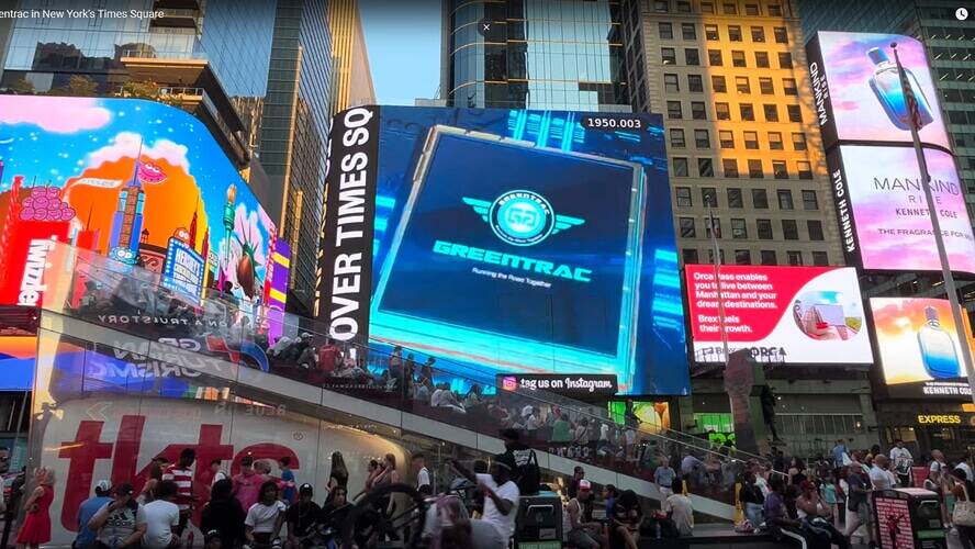 Greentrac in New York's Times Square