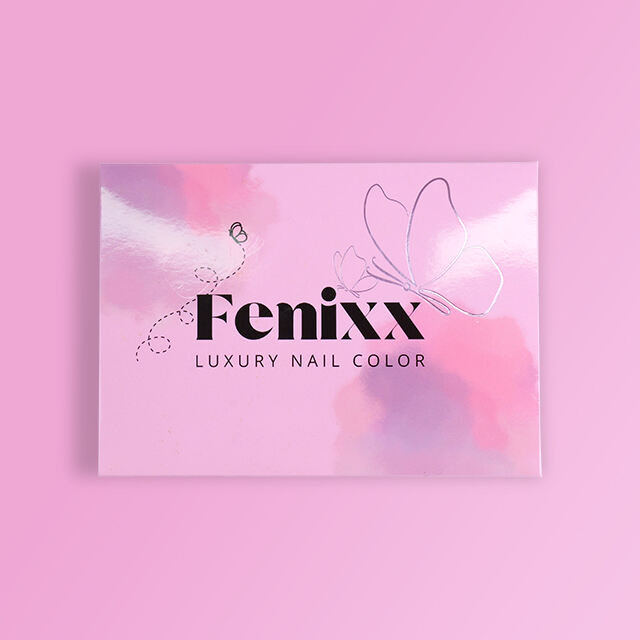 Factory Price Custom Logo Printed Envelope Box With Pvc Window Nail Sticker