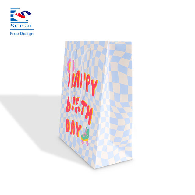 Factory Price Birthday Paper Gift Bag Recyclable Cake Luxury Shopping Paper Bag Packaging With Handle