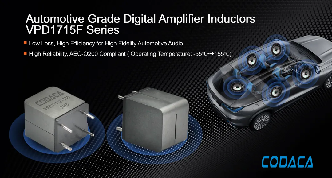 CODACA automotive grade digital amplifier inductors VPD1715F series