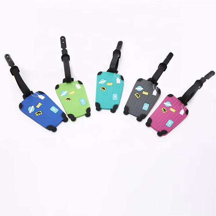Oem Wholesale Soft Pvc Rubber Custom Package Travel Clear Luggage Tag Pvc for Children School Bag Tortoise supplier