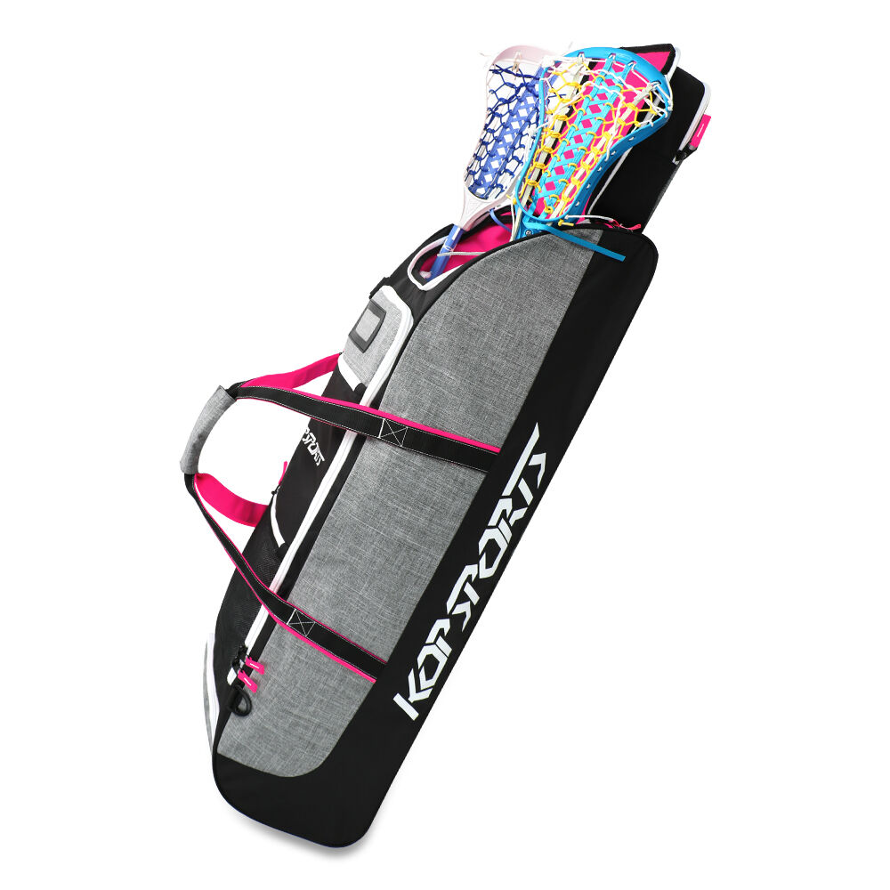 KOP OEM Water Resistant Large Capacity Long Lacrosse Equipment Gear Bag for Adult with Shoes Compartment and Stick Holders