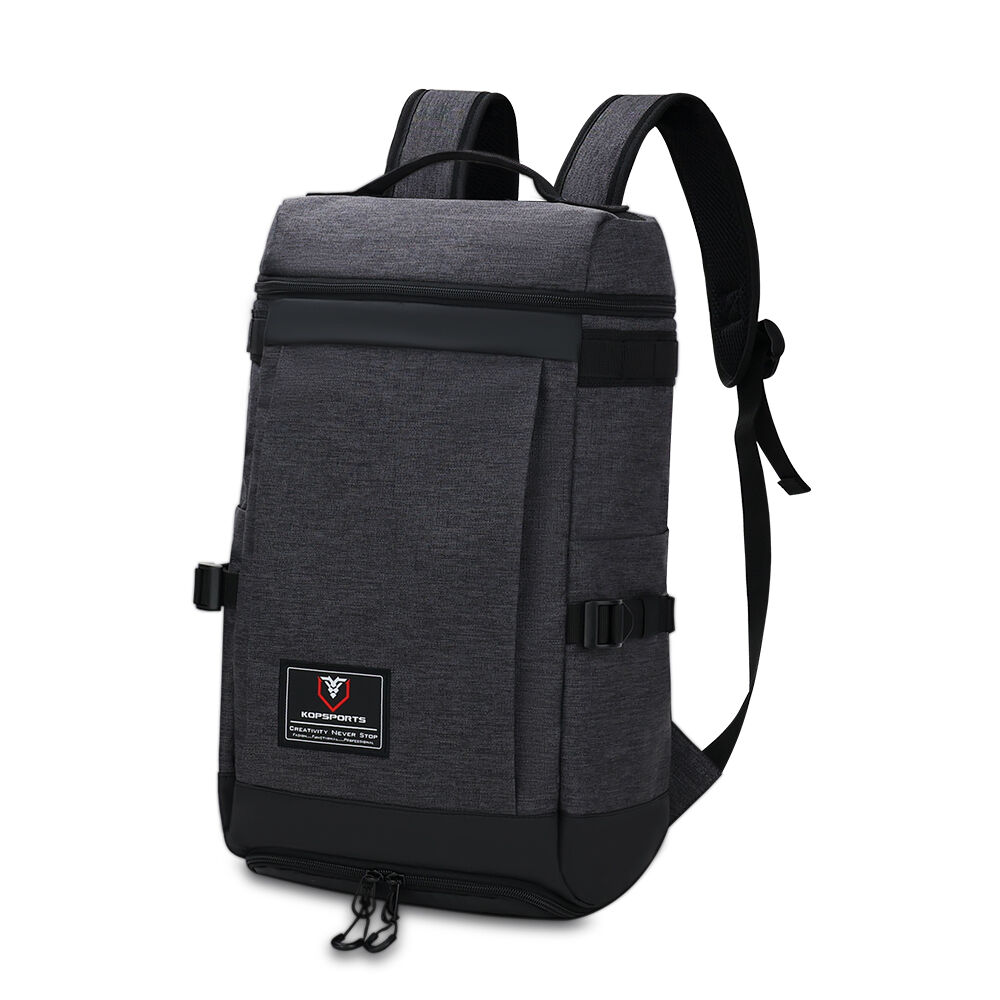 KOP OEM Water Resistant Polyester Casual Sports Backpacks with Custom Print and Shoes Compartment on Bottom