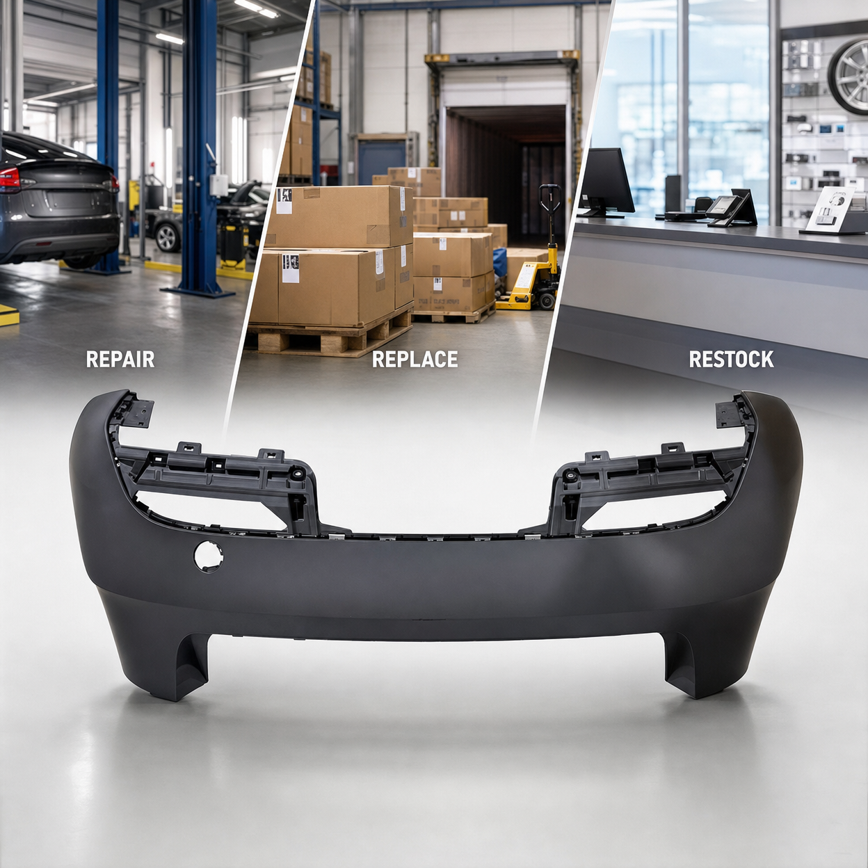 LinTech 2026 Hot Selling Factory Direct Rear Bumper OE 1582571-SC-C for Tesla Model 3 Refreshed