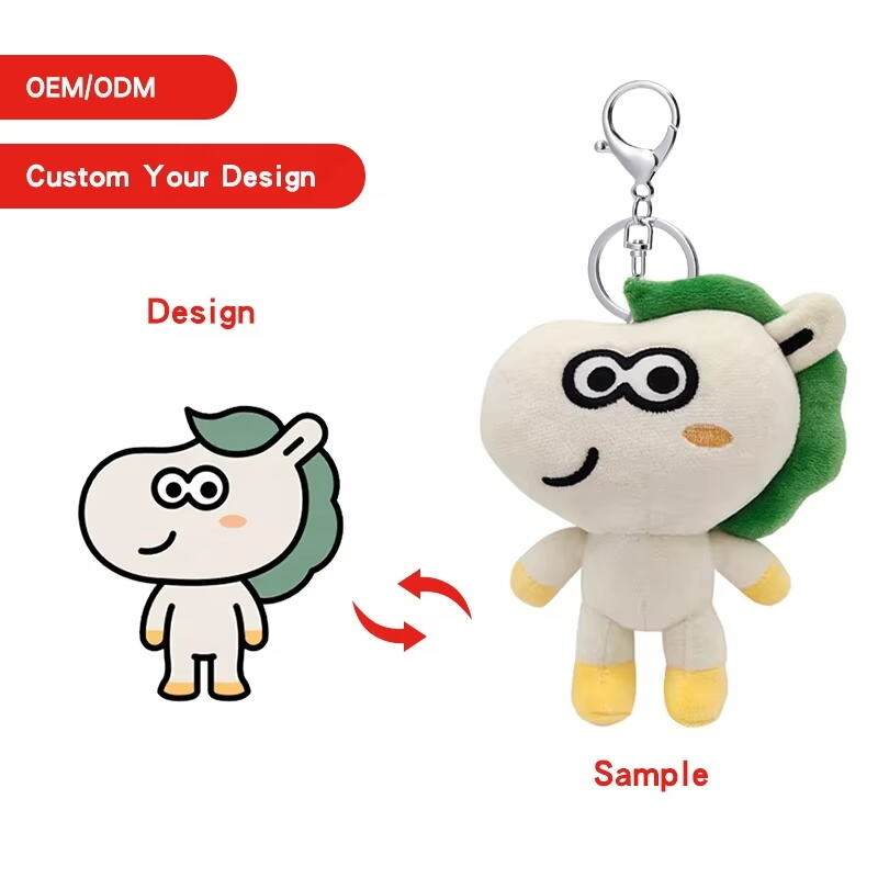 Where can I find unique or custom plush keychain designs?