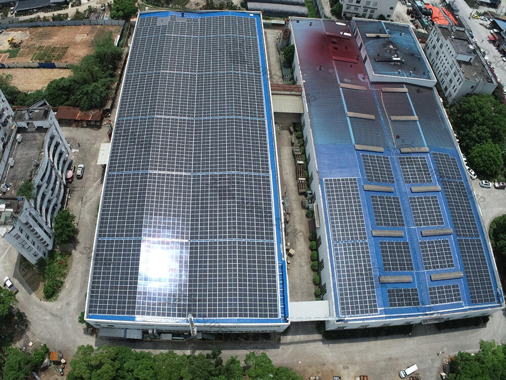 China  1MW  Metal roof solar power system