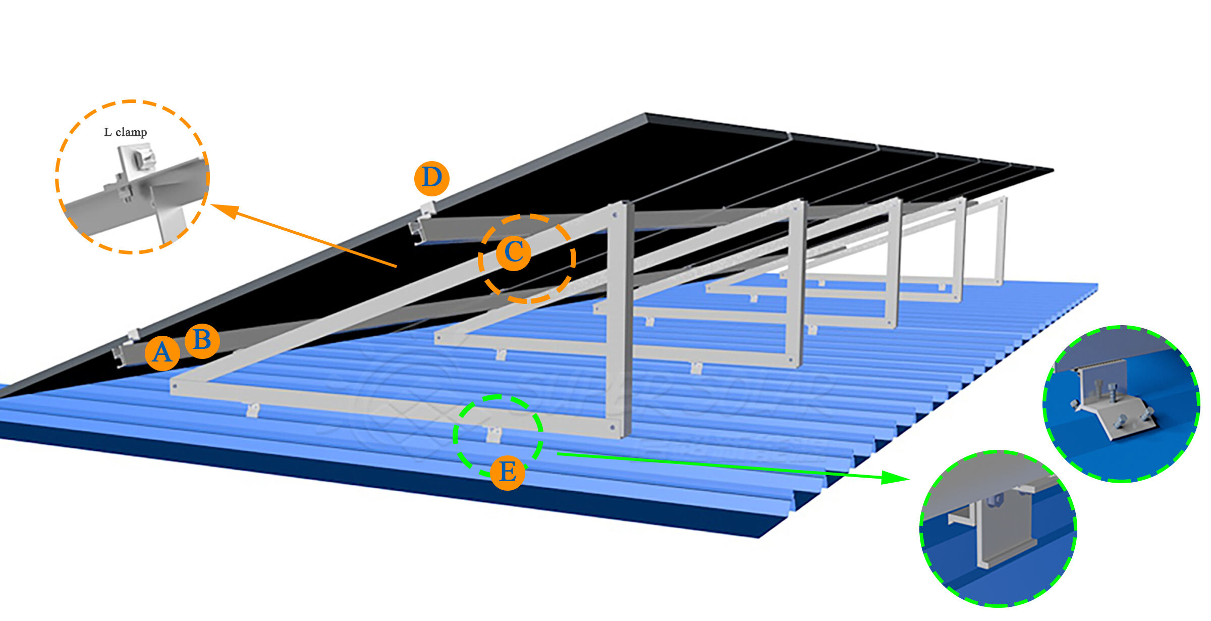 fixed tilt solar racking