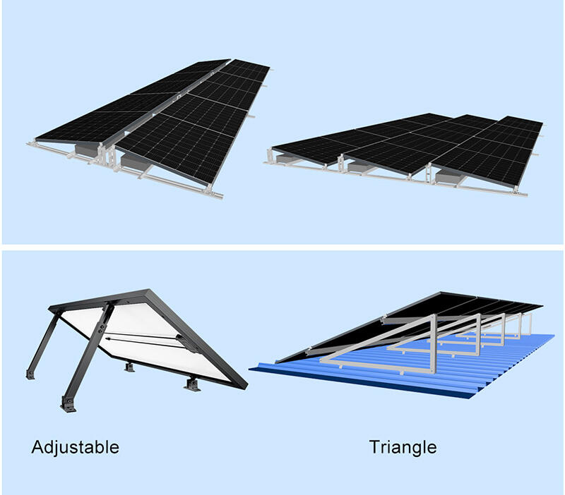 solar panels on flat roof