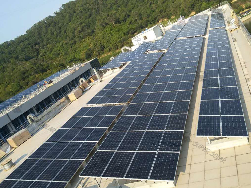 China 640KW Flat roof solar power system