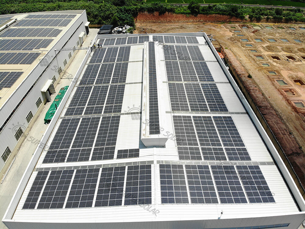 China  1.2MW  Metal roof solar power system