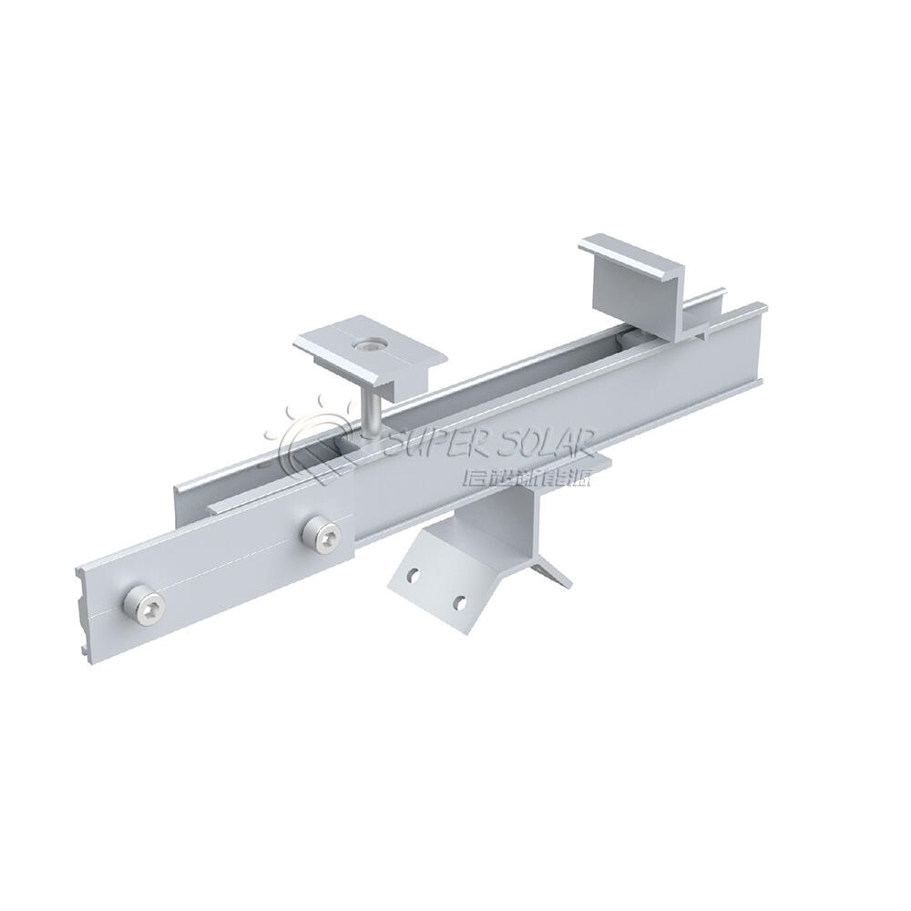 Trapezoidal roof solar mounting system
