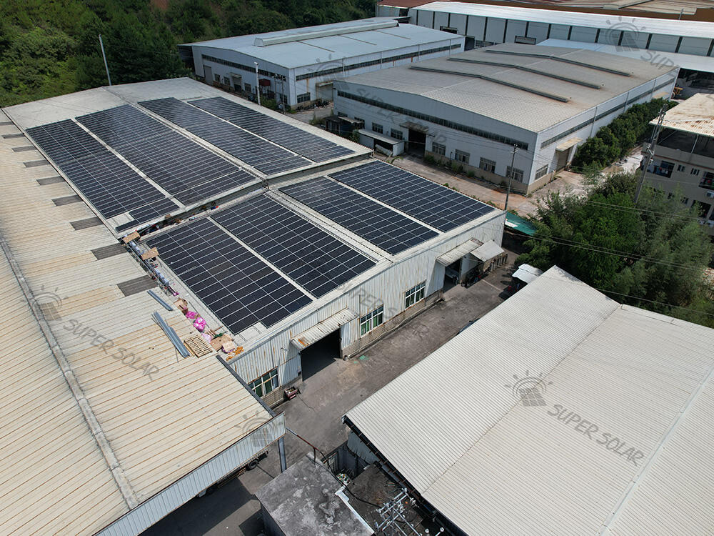 China 1.3MW Metal roof solar power system