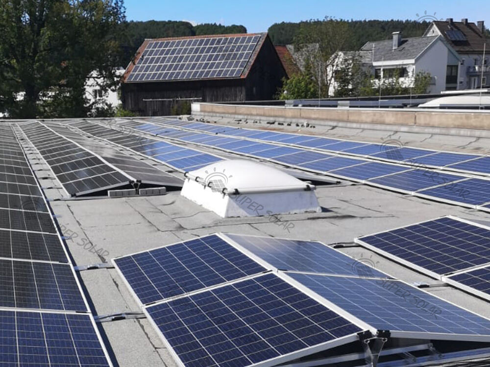 Germany 600KW Flat roof solar system