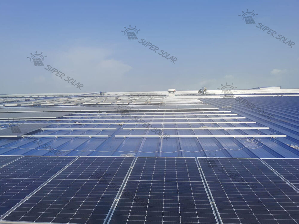 Cambodia 1MW Metal roof solar  mount with standing seam