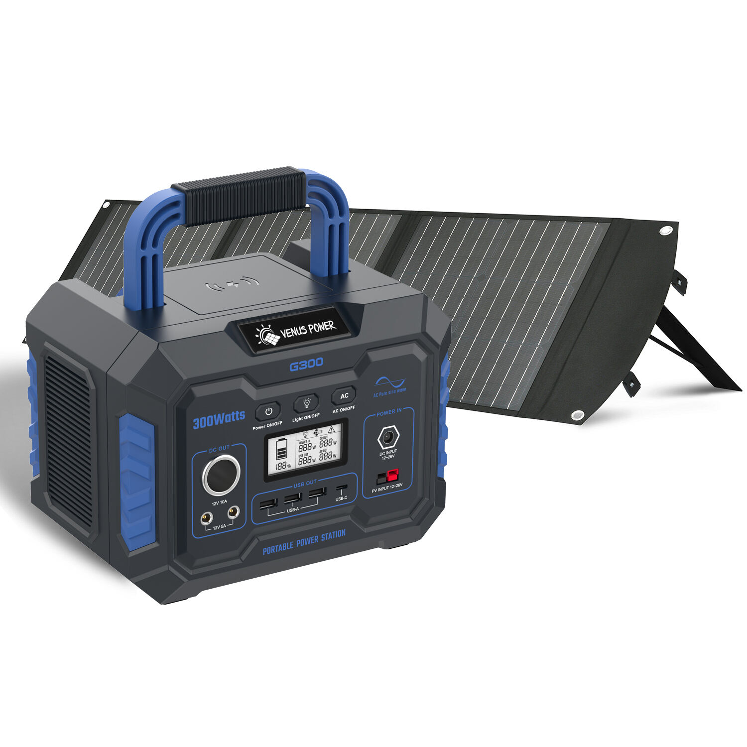 300 watt solar generator