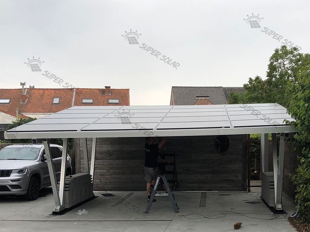 Belguim 15KW  Aluminum carport solar power system