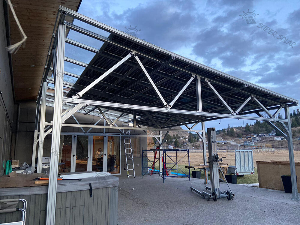 Canada  20KW  Super aluminum carport mounting