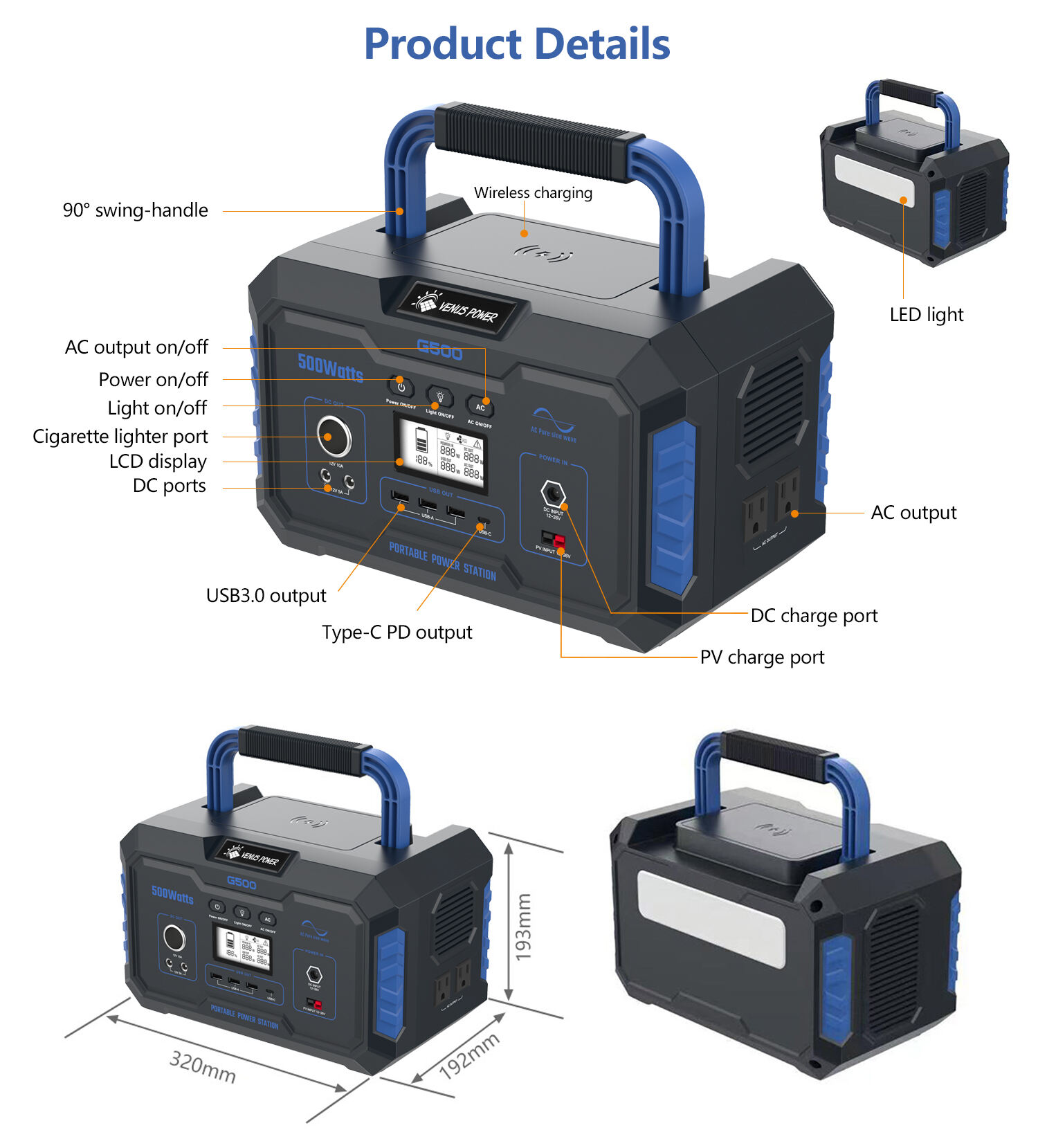 500wh portable power station