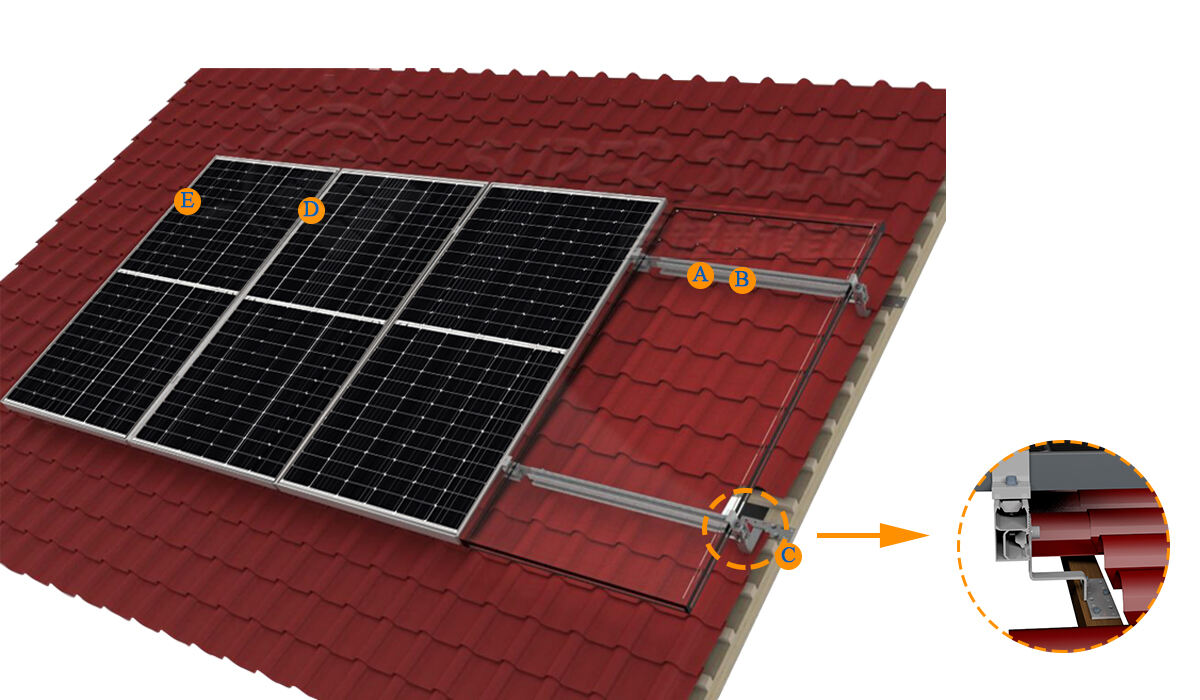 solar panel brackets for tile roof