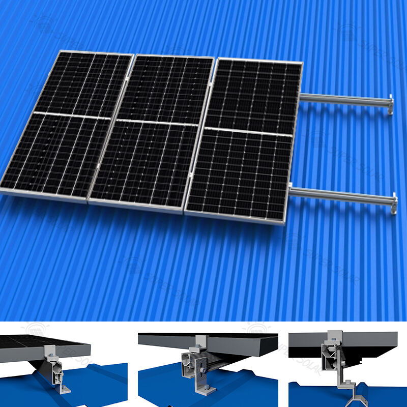 Metal roof solar mounting bracket with L foot