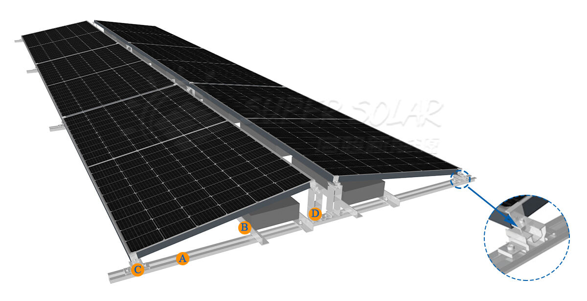 east west solar ballast system