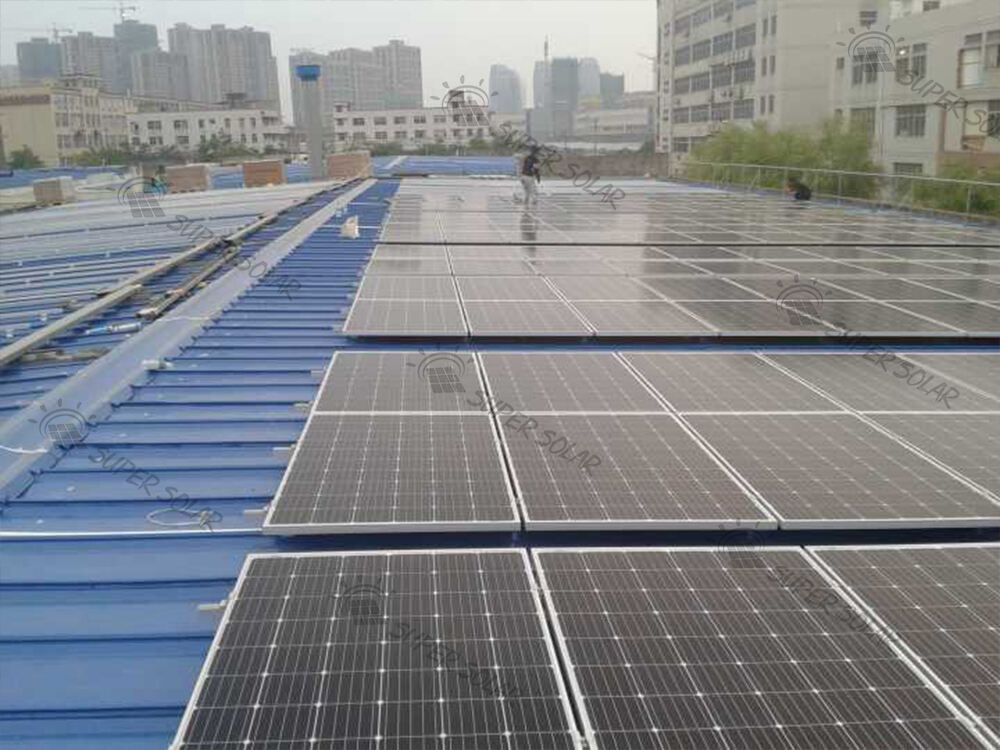 China  800KW Metal roof solar power system