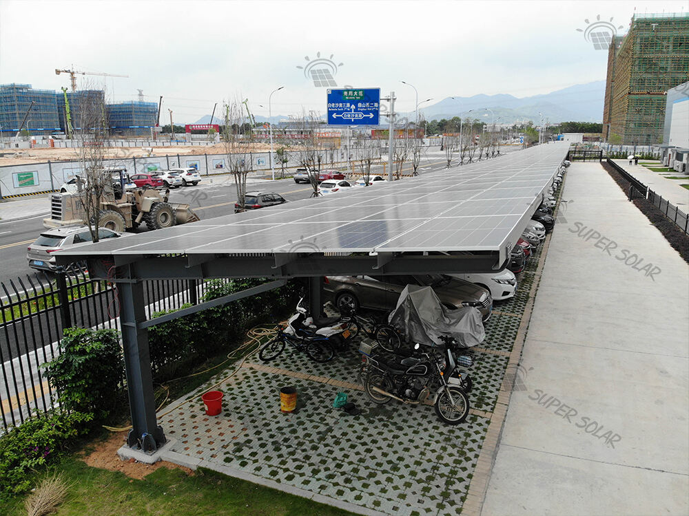 China 120KW Steel carport solar power system