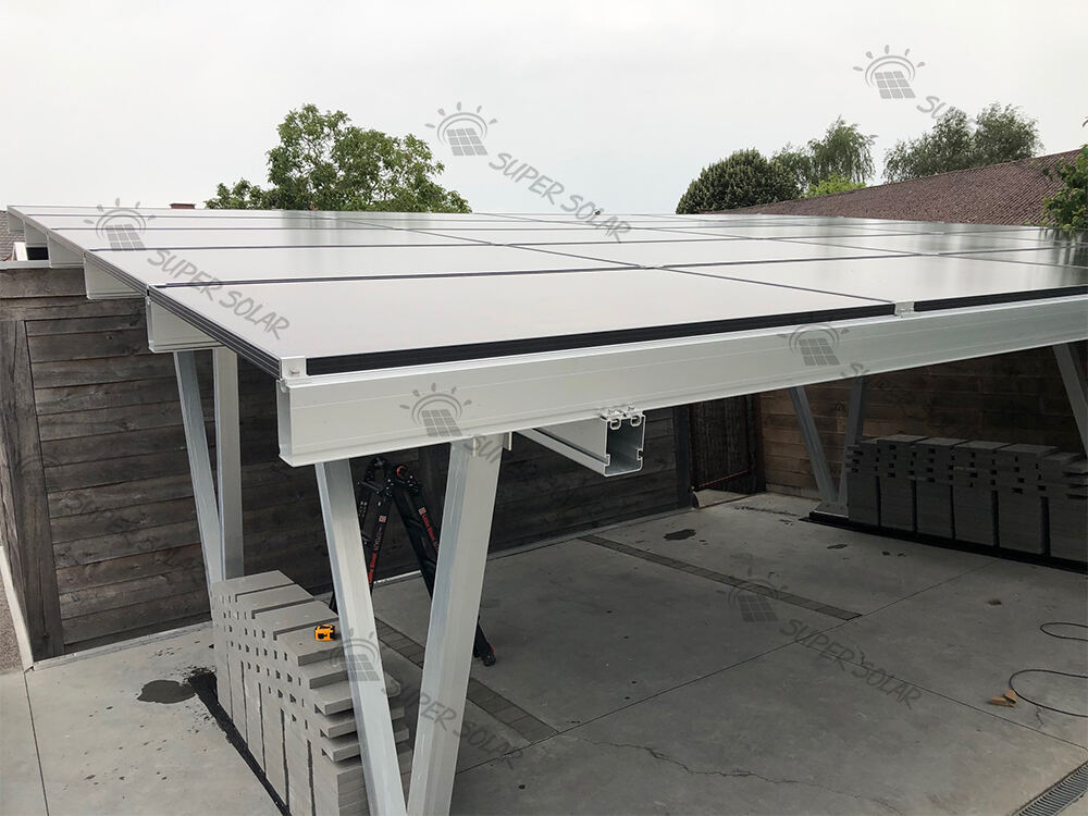 Belguim 15KW  Aluminum carport solar power system