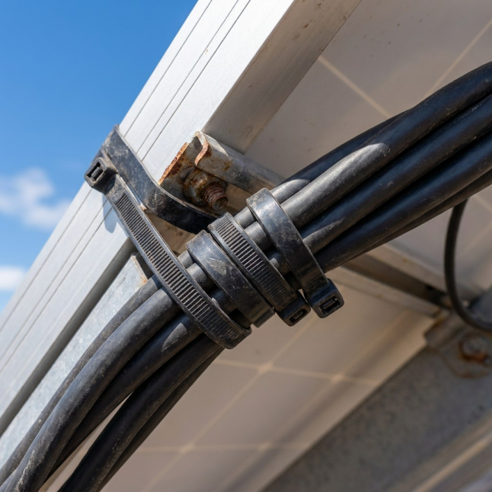 Colliers de serrage résistants aux UV par rapport aux colliers de serrage standard pour les installations solaires en extérieur