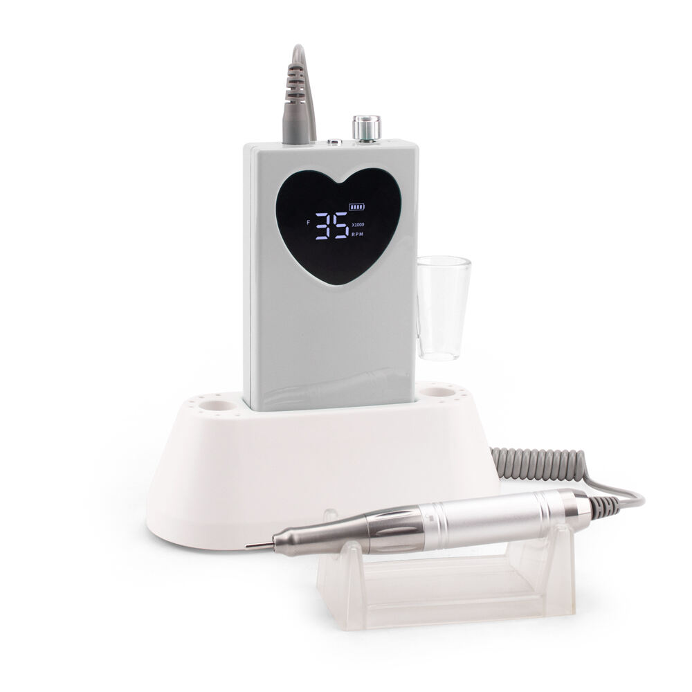 SN361M Rechargeable 35000 RPM Coreless Nail Drill Portable Heart-Shape E-File for Manicure Pedicure Shape Carve Polish