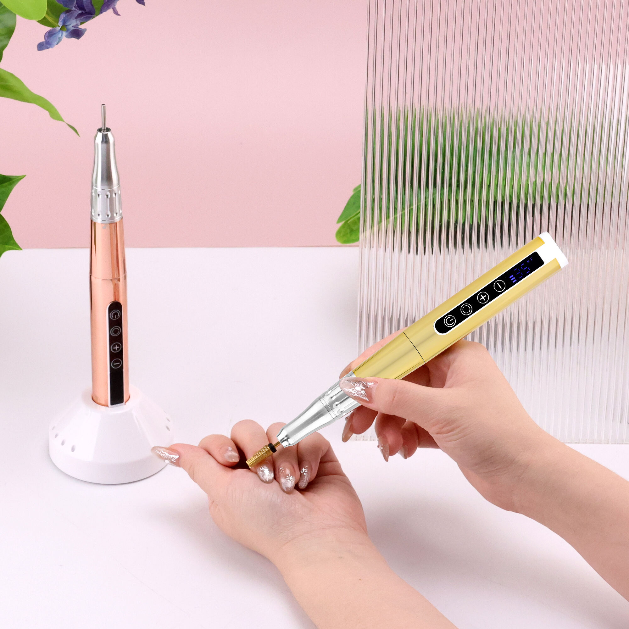 SN369M Rechargeable 35000rpm 65W Coreless Pen Nail File Drill Electric Manicure Pedicure File Art Pen Polish Remover