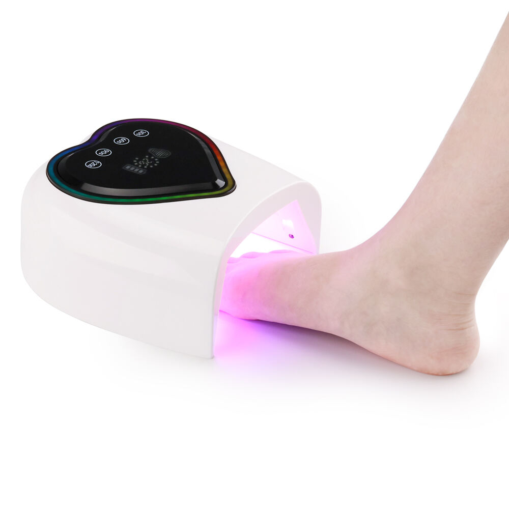 New Arrival SN483 Gradient Color 98W Cordless Pro Cure LED Nail Lamp with Rainbow Atmosphere Light