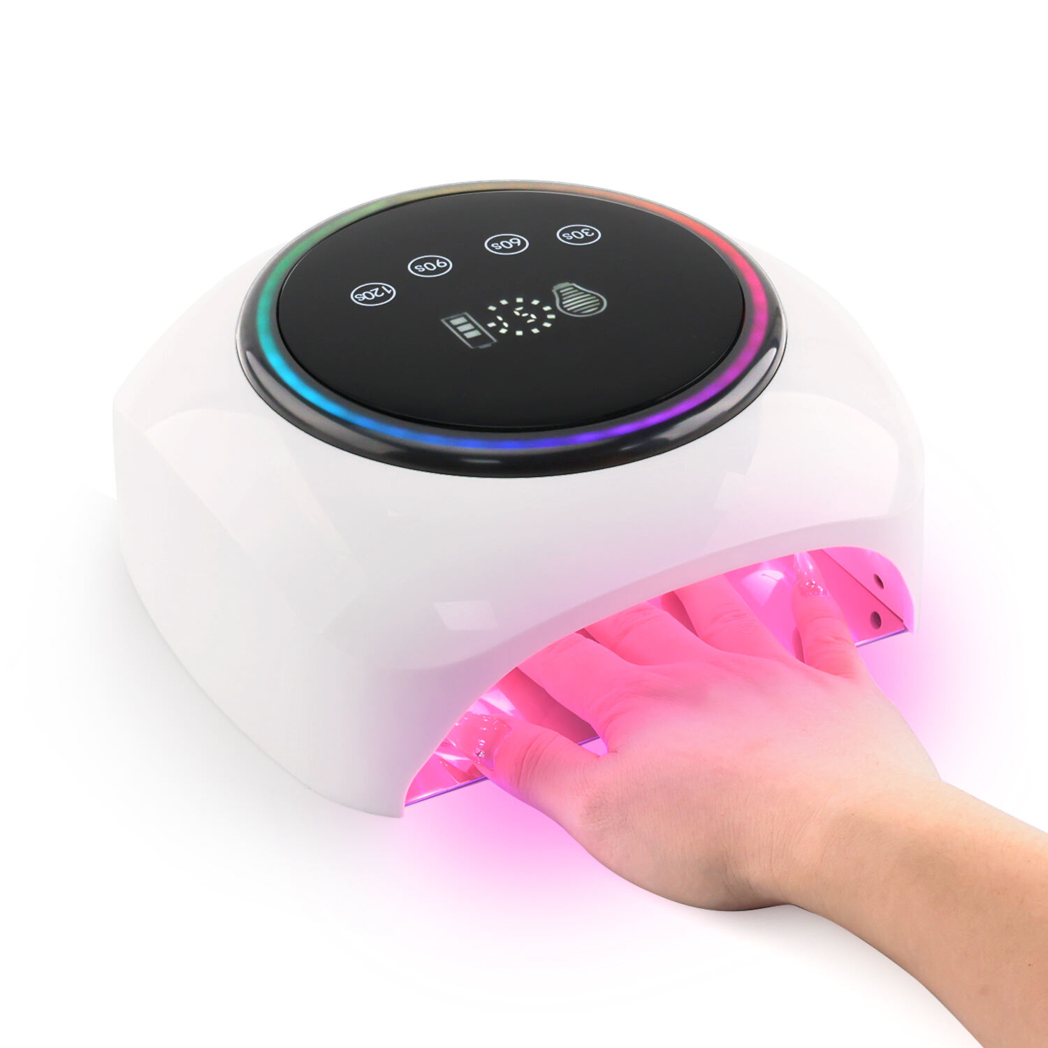 New Arrival SN484 Rechargeable 98W Cordless Pro Cure LED Nail Lamp