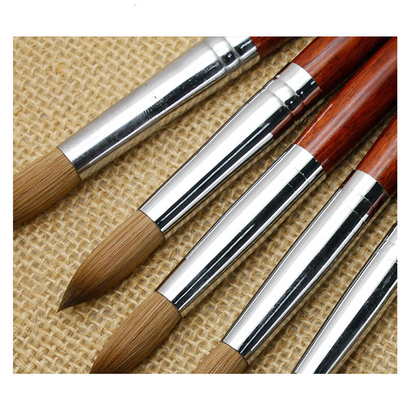 KNB02 Kolisky Sable Acrylic Nail Art Brush Professional Wooden Nail Brush Nail Extension Manicure Tool for DIY Home Salon