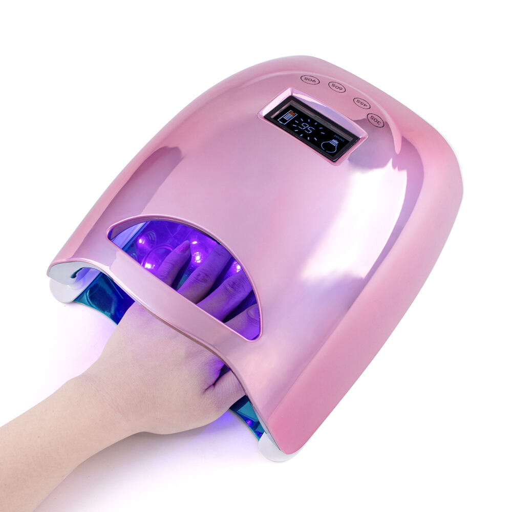 SN468 48W UV LED Nail Lamp Light Dryer for Nails Gel Polish LCD Carving Logo Cordless Gel Nail Lights Manicure Tools Home Salon Use