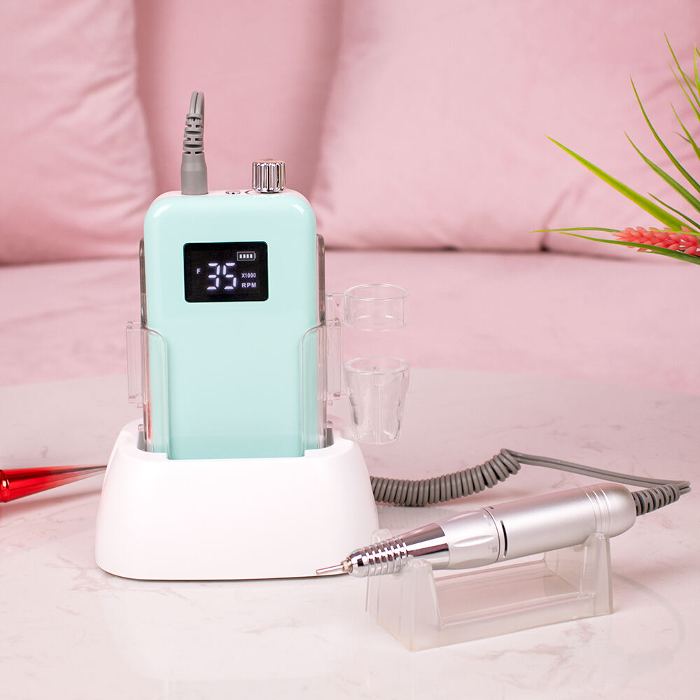 SN352 Portable Desktop Cordless Nail Drill Machine 35000RPM Carbon Motor for Manicure Pedicure