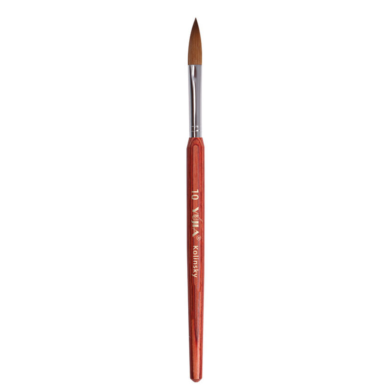 KNB01 Red Wooden Handle 30% 50% 100% Kolinsky Acrylic Nail Brushes