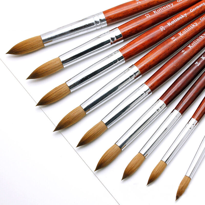 KNB02 Kolisky Sable Acrylic Nail Art Brush Professional Wooden Nail Brush Nail Extension Manicure Tool for DIY Home Salon