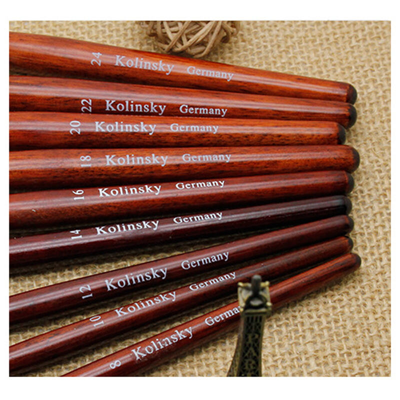 KNB02 Kolisky Sable Acrylic Nail Art Brush Professional Wooden Nail Brush Nail Extension Manicure Tool for DIY Home Salon