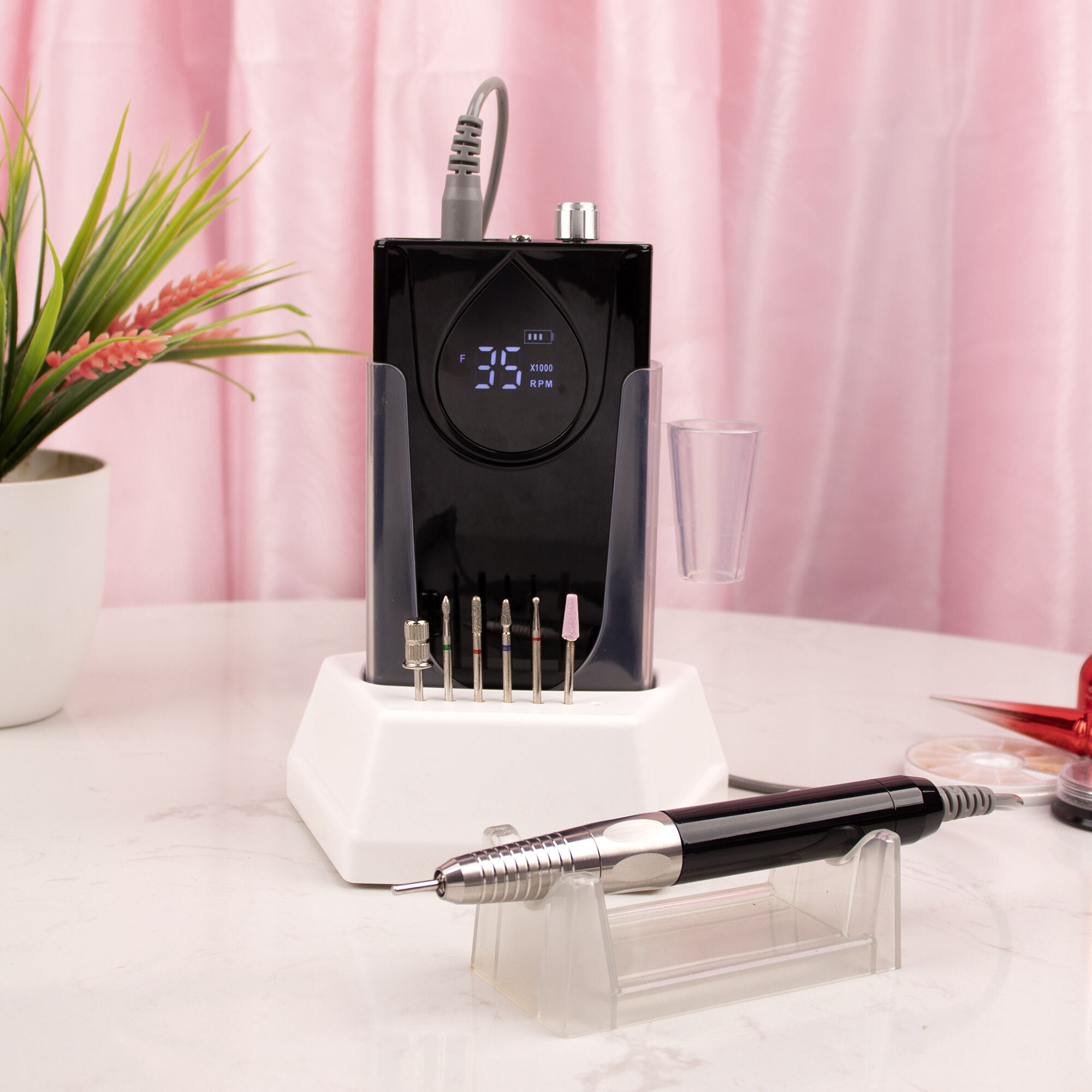 SN363S Professional Nail Drill Machine Efile Manicure Pedicure Tools with Nail Drill Bits for Home Salon Use