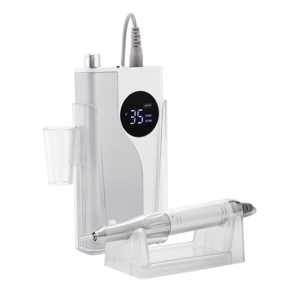 Sn370m kit de manicure sin núcleo recargable con motor para las uñas 35000rpm pulidor de manicura eléctrica pedicure herramienta para salón de belleza en el hogar OEM / ODM