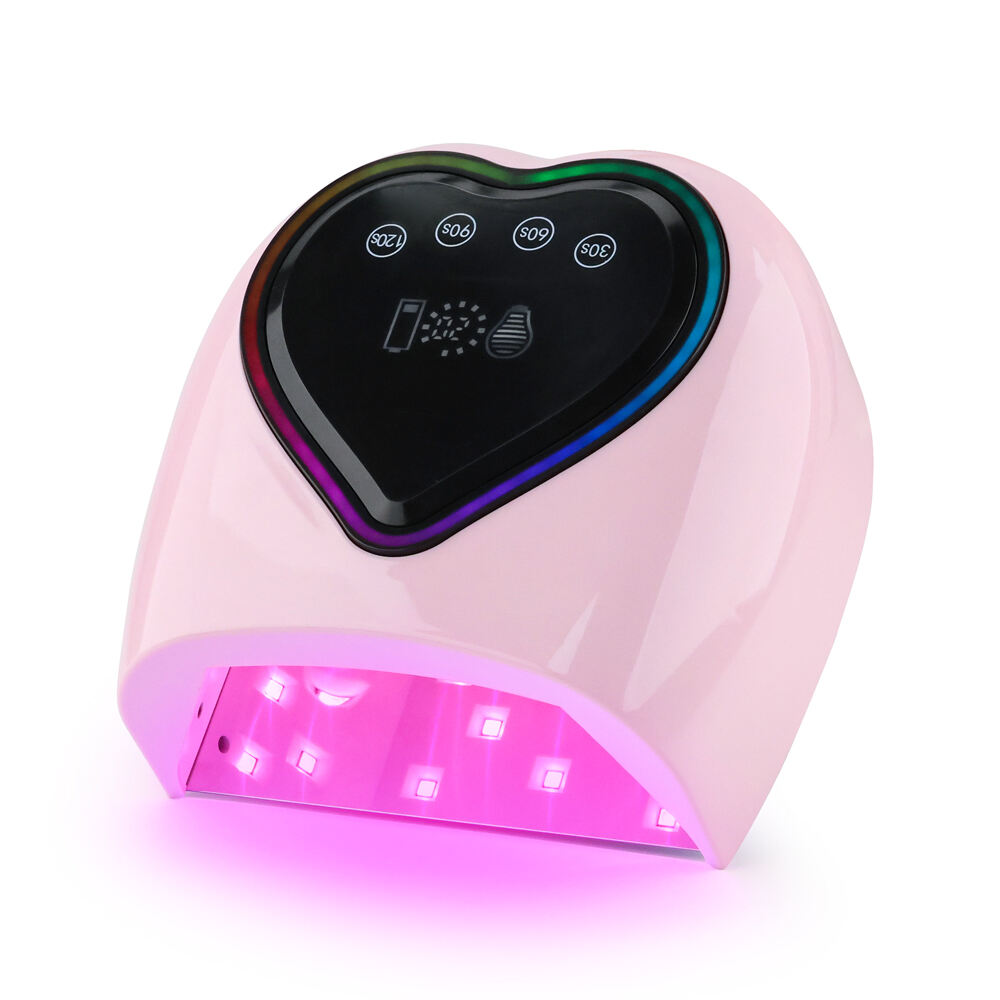 New Arrival SN483 Gradient Color 98W Cordless Pro Cure LED Nail Lamp with Rainbow Atmosphere Light