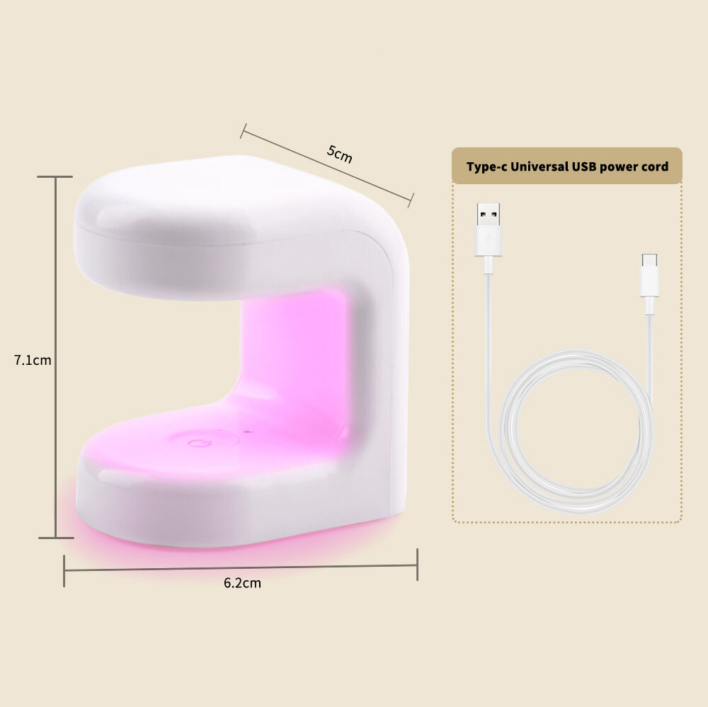 SN12 9W Draagbare Liggewig Flash Cure Lamp met 3PCS LEDS vir Vinger