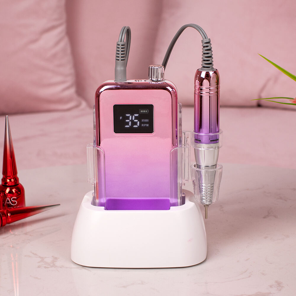 new arrival sn483 gradient color 98w cordless pro cure led nail lamp with rainbow atmosphere light-67